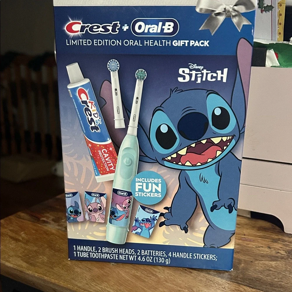 Crest + Oral-B Disney Stitch Oral Health Gift Pack nib